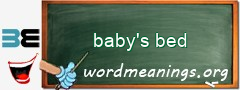 WordMeaning blackboard for baby's bed